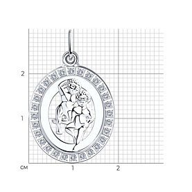 Подвеска Diamant - Серебро 925, Фианит (арт. 94-130-00168-1)