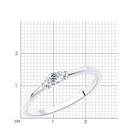 Кольцо SOKOLOV - Серебро 925, Фианит (арт. 94013290)