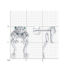 Серьги SOKOLOV - Серебро 925, Фианит (арт. 94027024)
