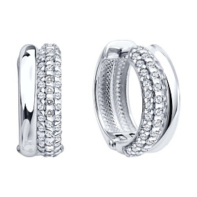 Серьги SOKOLOV - Серебро 925, Фианит (арт. 94027512)