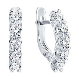 Серьги Diamant - Серебро 925, Фианит (арт. 94-120-00086-1)