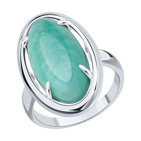 Кольцо SOKOLOV - Серебро 925, Амазонит (арт. 83010247)