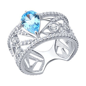 Кольцо SOKOLOV - Серебро 925, Фианит (арт. 94014604)