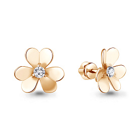 Серьги Аквамарин - Серебро 925, Фианит (арт. 46411А.6)