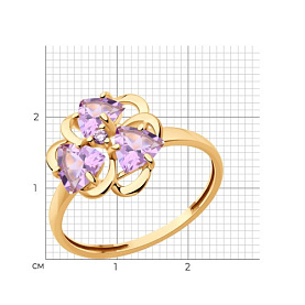 Кольцо SOKOLOV - Серебро 925, Аметист (арт. 92014396)