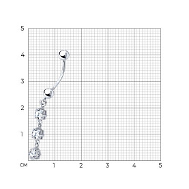 Пирсинг SOKOLOV - Серебро 925, Фианит (арт. 94060012)