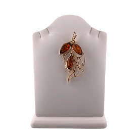 Брошь Янтарная волна - Серебро 925, Янтарь (арт. 825029к)