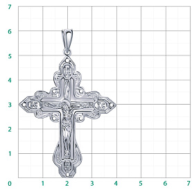 Крест Атолл - Серебро 925 (арт. 3319-925)