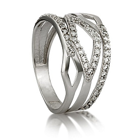 Кольцо Галатея - Серебро 925, Фианит (арт. 2713.1)