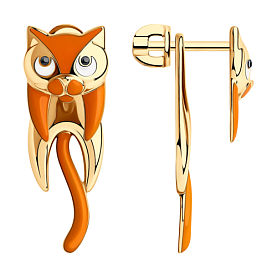 Серьги SOKOLOV - Серебро 925, Эмаль (арт. 93022232)