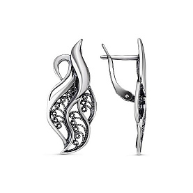 Серьги Красная пресня - Серебро 925 (арт. 33012922)