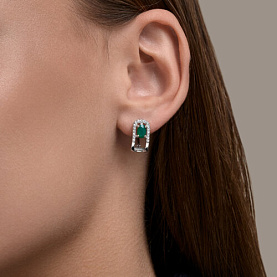 Серьги SOKOLOV - Серебро 925, Агат, Фианит (арт. 92023276)