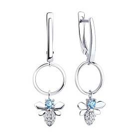 Серьги Diamant - Серебро 925, Фианит (арт. 94-121-00095-1)