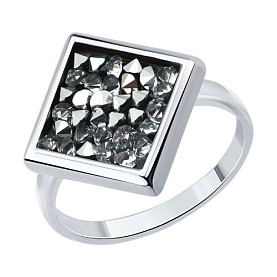 Кольцо Diamant - Серебро 925, Кристальная ткань (арт. 94-110-00098-1)