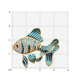 Брошь SOKOLOV - Серебро 925, Фианит, Эмаль (арт. 93040046)