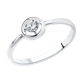 Кольцо SOKOLOV - Серебро 925, Фианит (арт. 94011569)