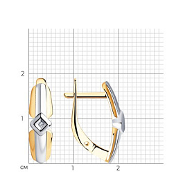 Серьги SOKOLOV - Серебро 925, Бриллиант (арт. 87020029)