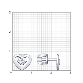 Серьги SOKOLOV - Серебро 925, Фианит (арт. 94023095)
