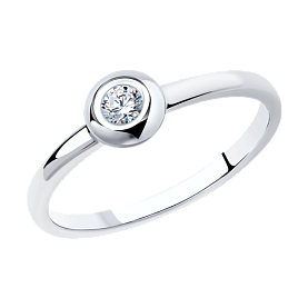Кольцо SOKOLOV - Серебро 925, Фианит (арт. 94012791)