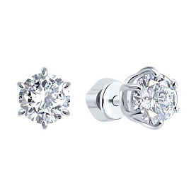 Серьги SOKOLOV - Серебро 925, Бриллианит (арт. 94027803)