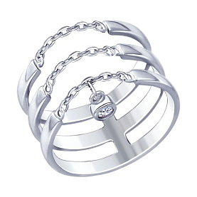 Кольцо SOKOLOV - Серебро 925, Фианит (арт. 94012661)