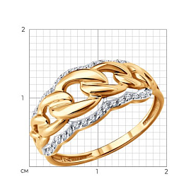 Кольцо SOKOLOV - Золото 585, Фианит (арт. 019819)