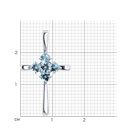 Подвеска SOKOLOV - Серебро 925, Топаз (арт. 92030721)