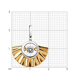 Подвеска Diamant - Серебро 925, Фианит (арт. 93-130-01865-1)