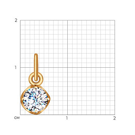 Подвеска SOKOLOV - Золото 375, Фианит (арт. 035171-4)