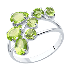 Кольцо SOKOLOV - Серебро 925, Хризолит (арт. 92010615)