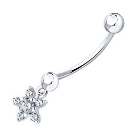 Пирсинг Diamant - Серебро 925, Фианит (арт. 94-160-02014-1)