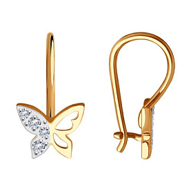 Серьги SOKOLOV - Золото 375, Фианит (арт. 029993-4)