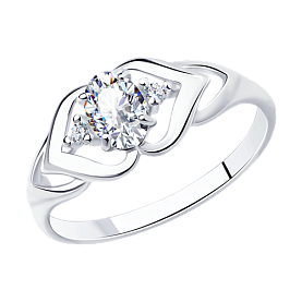 Кольцо SOKOLOV - Серебро 925, Фианит (арт. 94012199)