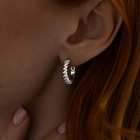 Серьги SOKOLOV - Серебро 925, Фианит (арт. 94025712)
