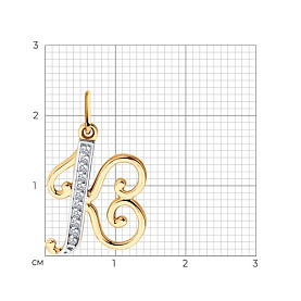 Подвеска Diamant - Золото 585, Фианит (арт. 51-130-02892-1)