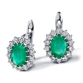 Серьги Platinum Lab. - Платина 950 (арт. ПС-207И-01)