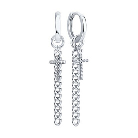 Серьги SOKOLOV - Серебро 925, Фианит (арт. 94027713)