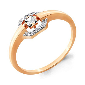 Кольцо Аквамарин - Золото 375, Фианит (арт. 68136А.8)