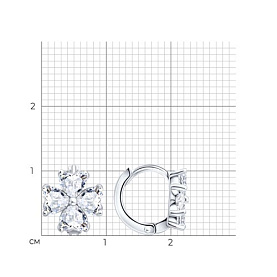 Серьги SOKOLOV - Серебро 925, Фианит (арт. 94027659-91)