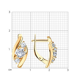 Серьги SOKOLOV - Серебро 925, Фианит (арт. 93022390)