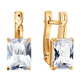 Серьги SOKOLOV - Золото 585, Бриллианит (арт. 0201042)