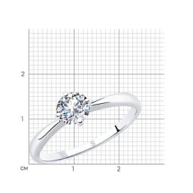 Кольцо SOKOLOV - Серебро 925, Фианит (арт. 94012841)
