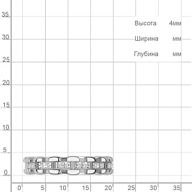 Кольцо Аквамарин - Серебро 925, Фианит (арт. 600628А.5)