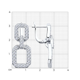 Серьги SOKOLOV - Серебро 925, Фианит (арт. 94026535-91)