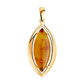 Подвеска SOKOLOV - Серебро 925, Янтарь (арт. 83030025)