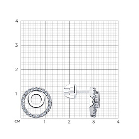 Серьги SOKOLOV - Серебро 925, Фианит (арт. 94025977)
