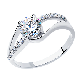 Кольцо SOKOLOV - Серебро 925, Фианит (арт. 94010862)