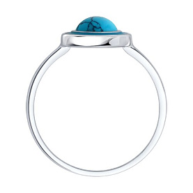 Кольцо Diamant - Серебро 925, Синтетическая бирюза, Эмаль (арт. 94-310-02367-1)
