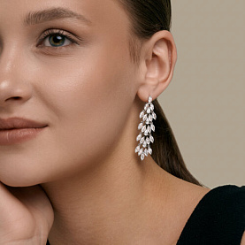 Серьги SOKOLOV - Серебро 925, Фианит (арт. 94027716)