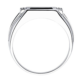 Кольцо Diamant - Серебро 925, Синтетическая шпинель, Фианит, Эмаль (арт. 94-112-00488-1)